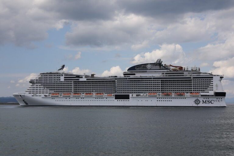 MSCベリッシマ（青森港で撮影）