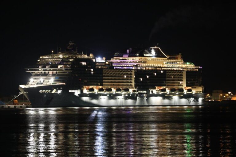 MSCベリッシマ（青森港で撮影）