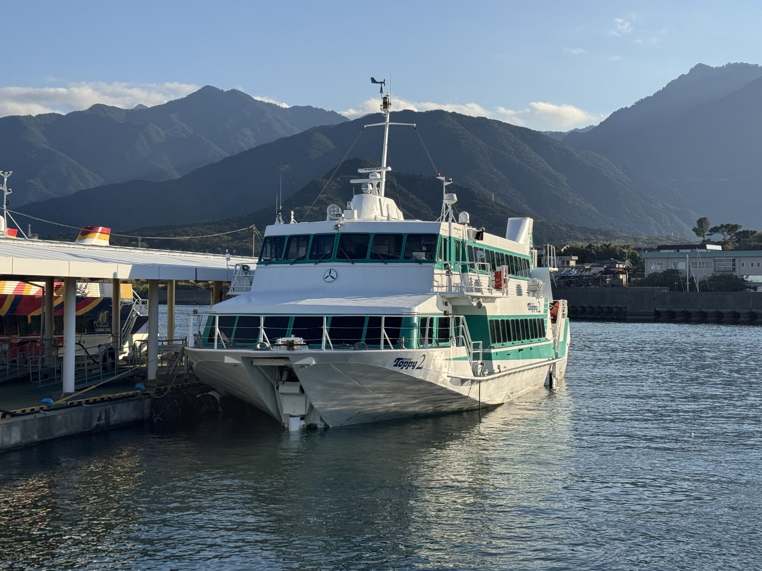 「トッピー2」宮之浦港(屋久島町)から鹿児島港への乗船記録